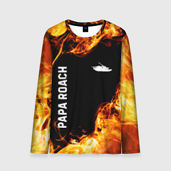 Лонгслив мужской Papa Roach и пылающий огонь, цвет: 3D-принт