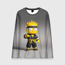 Лонгслив мужской Bart Simpson - ninja - Japan, цвет: 3D-принт