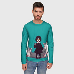 Лонгслив мужской Наюта с песиками, цвет: 3D-принт — фото 2