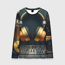 Мужской лонгслив Золотые наушники