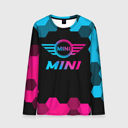 Лонгслив мужской Mini - neon gradient, цвет: 3D-принт