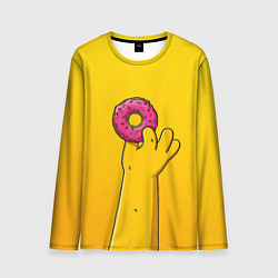 Лонгслив мужской Гомер и пончик, цвет: 3D-принт