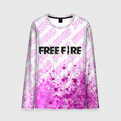 Лонгслив мужской Free Fire pro gaming: символ сверху, цвет: 3D-принт