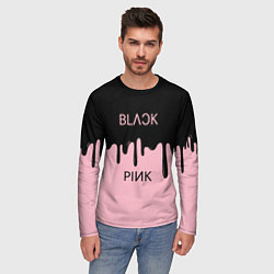 Лонгслив мужской Blackpink - краски, цвет: 3D-принт — фото 2