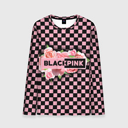 Мужской лонгслив Blackpink logo roses