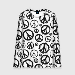 Мужской лонгслив Many peace logo