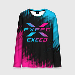 Лонгслив мужской Exeed - neon gradient, цвет: 3D-принт