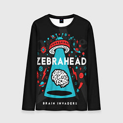 Лонгслив мужской Zebrahead brains invaders, цвет: 3D-принт