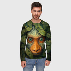 Лонгслив мужской Обезьяна в джунглях, цвет: 3D-принт — фото 2
