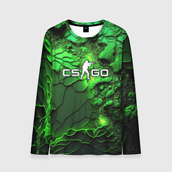 Мужской лонгслив CS GO green abstract