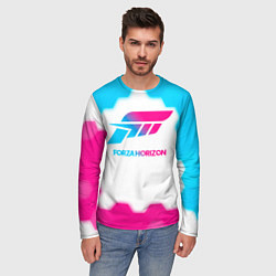 Лонгслив мужской Forza Horizon neon gradient style, цвет: 3D-принт — фото 2