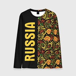 Лонгслив мужской Russia хохлома, цвет: 3D-принт