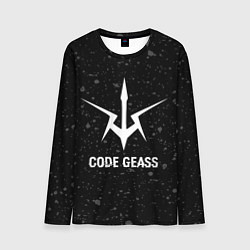 Мужской лонгслив Code Geass glitch на темном фоне