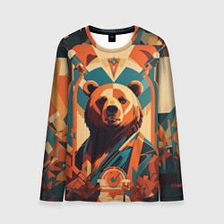 Лонгслив мужской Гордый медведь, цвет: 3D-принт