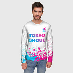 Лонгслив мужской Tokyo Ghoul neon gradient style: символ сверху, цвет: 3D-принт — фото 2