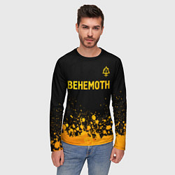 Лонгслив мужской Behemoth - gold gradient: символ сверху, цвет: 3D-принт — фото 2