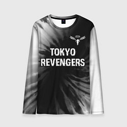 Лонгслив мужской Tokyo Revengers glitch на темном фоне: символ свер, цвет: 3D-принт