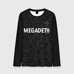 Лонгслив мужской Megadeth glitch на темном фоне: символ сверху, цвет: 3D-принт