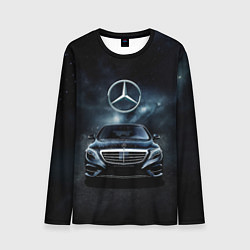 Лонгслив мужской Mercedes Benz black, цвет: 3D-принт