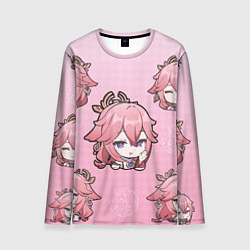 Лонгслив мужской Chibi Yae Miko Genshin Impact, цвет: 3D-принт