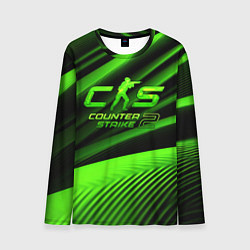 Лонгслив мужской CS2 Counter strike green logo, цвет: 3D-принт