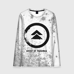 Лонгслив мужской Ghost of Tsushima glitch на светлом фоне, цвет: 3D-принт