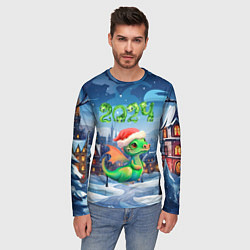 Лонгслив мужской Милый дракончик 2024, цвет: 3D-принт — фото 2