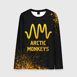 Лонгслив мужской Arctic Monkeys - gold gradient, цвет: 3D-принт