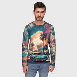 Лонгслив мужской Атомная поездка на машине, цвет: 3D-принт — фото 2
