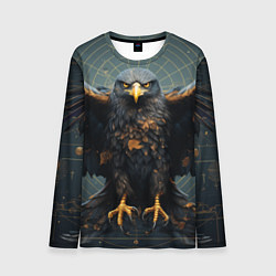 Лонгслив мужской Орёл с расправленными крыльями, цвет: 3D-принт