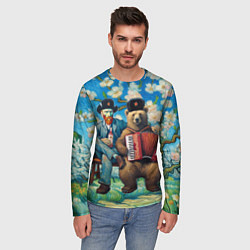 Лонгслив мужской Русский медведь Винсента Ван Гога, цвет: 3D-принт — фото 2