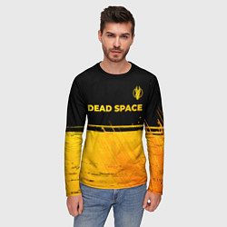 Лонгслив мужской Dead Space - gold gradient посередине, цвет: 3D-принт — фото 2