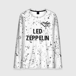 Лонгслив мужской Led Zeppelin glitch на светлом фоне посередине, цвет: 3D-принт