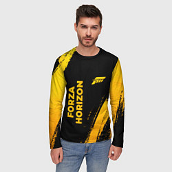 Лонгслив мужской Forza Horizon - gold gradient вертикально, цвет: 3D-принт — фото 2