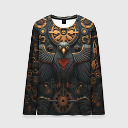 Лонгслив мужской Ворон в славянском стиле, цвет: 3D-принт