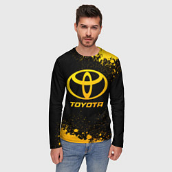 Лонгслив мужской Toyota - gold gradient, цвет: 3D-принт — фото 2