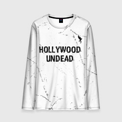 Лонгслив мужской Hollywood Undead glitch на светлом фоне посередине, цвет: 3D-принт
