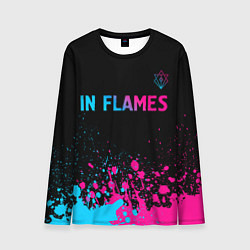 Лонгслив мужской In Flames - neon gradient посередине, цвет: 3D-принт