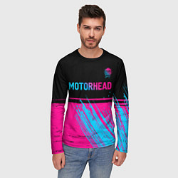 Лонгслив мужской Motorhead - neon gradient посередине, цвет: 3D-принт — фото 2