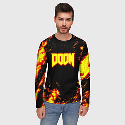 Лонгслив мужской Doom огненный марс, цвет: 3D-принт — фото 2
