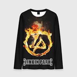 Лонгслив мужской Linkin Park - fire logo, цвет: 3D-принт