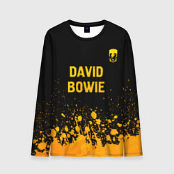 Лонгслив мужской David Bowie - gold gradient посередине, цвет: 3D-принт