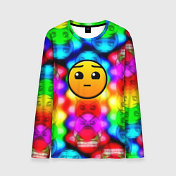 Лонгслив мужской Геометри даш неоновый градиент, цвет: 3D-принт