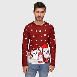 Лонгслив мужской Семья ламы, цвет: 3D-принт — фото 2