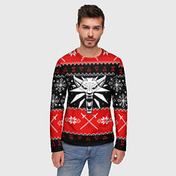 Лонгслив мужской The Witcher christmas sweater, цвет: 3D-принт — фото 2