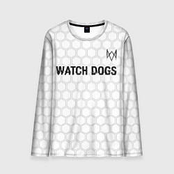 Лонгслив мужской Watch Dogs glitch на светлом фоне посередине, цвет: 3D-принт