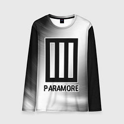 Лонгслив мужской Paramore glitch на светлом фоне, цвет: 3D-принт