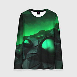 Мужской лонгслив Асимметрия растительного узора