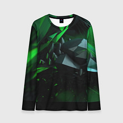 Мужской лонгслив Гармония зеленого хаоса