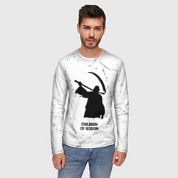Лонгслив мужской Children of Bodom glitch на светлом фоне, цвет: 3D-принт — фото 2